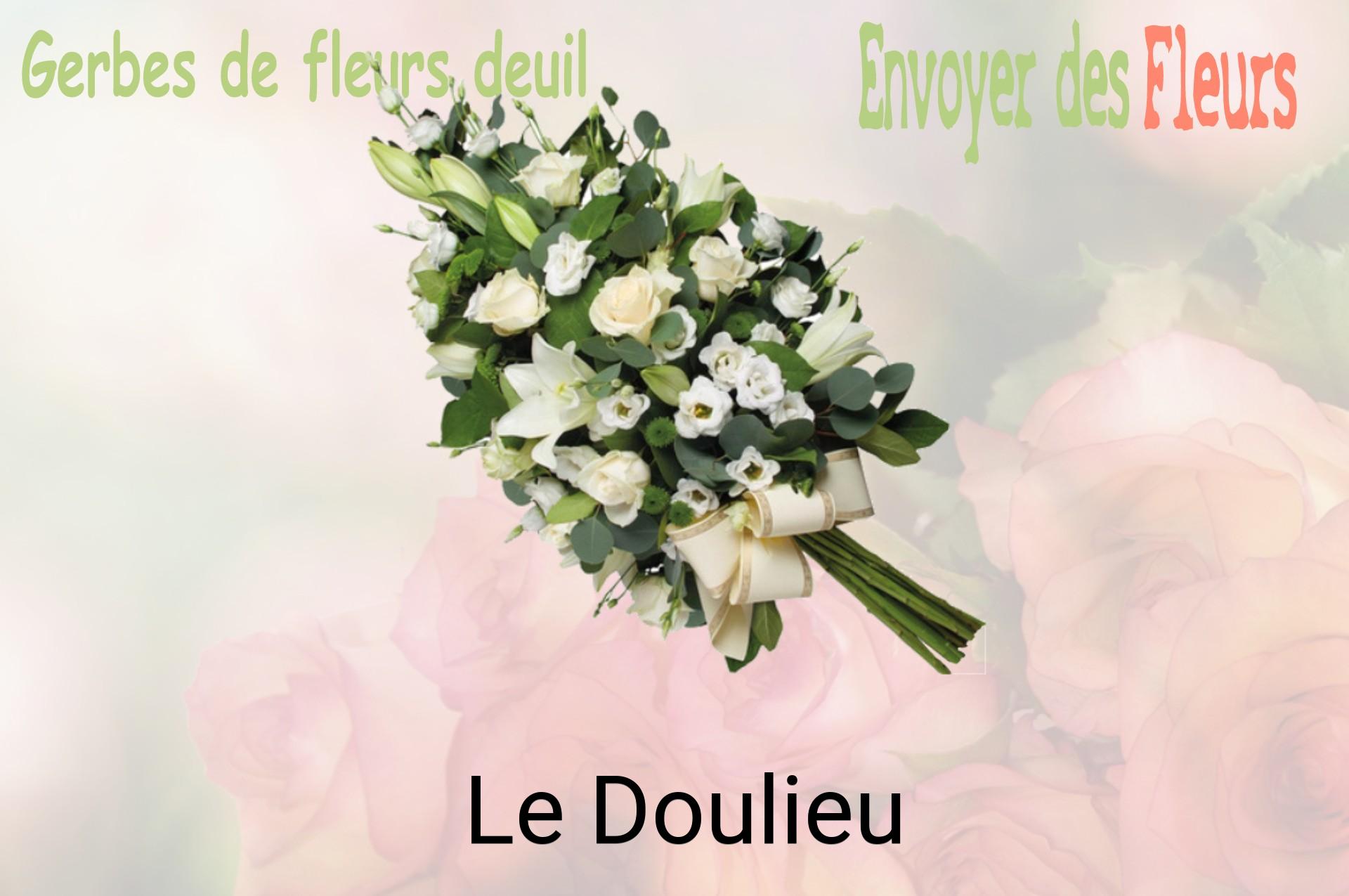 Gerbe de fleurs de deuil livrée à Le Doulieu